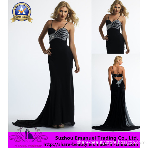2014 New Black Empire Crystal Chiffon Evening Dresses Gowns